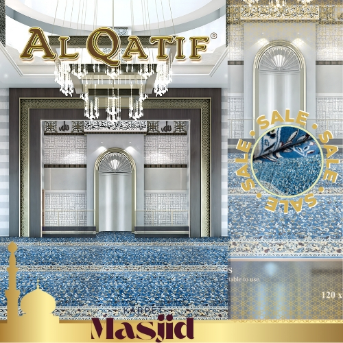 Karpet MASJID AL QATIF MOTIF 120 X 600 CM / TEBAL 8-10 MM / KARPET METERAN / KARPET SAJADAH MASJID.
