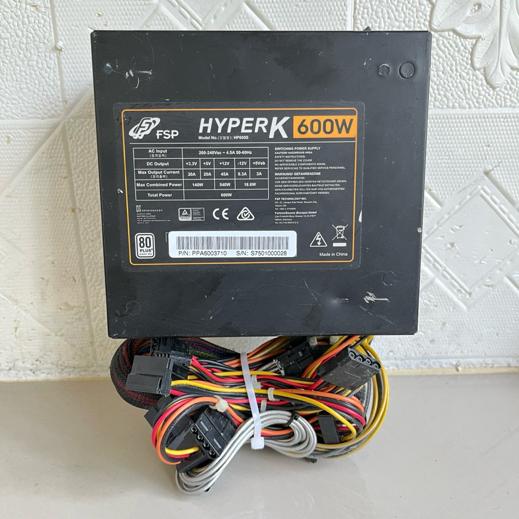 PSU GAMING FSP HYPER-K 600W 80+ PLUS V2