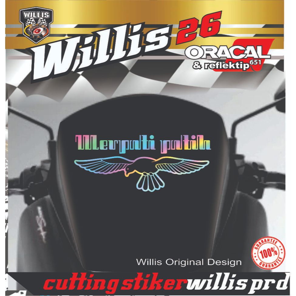 Sticker Merpati Putih STIKER VISOR MOTOR NMX PCX DLL