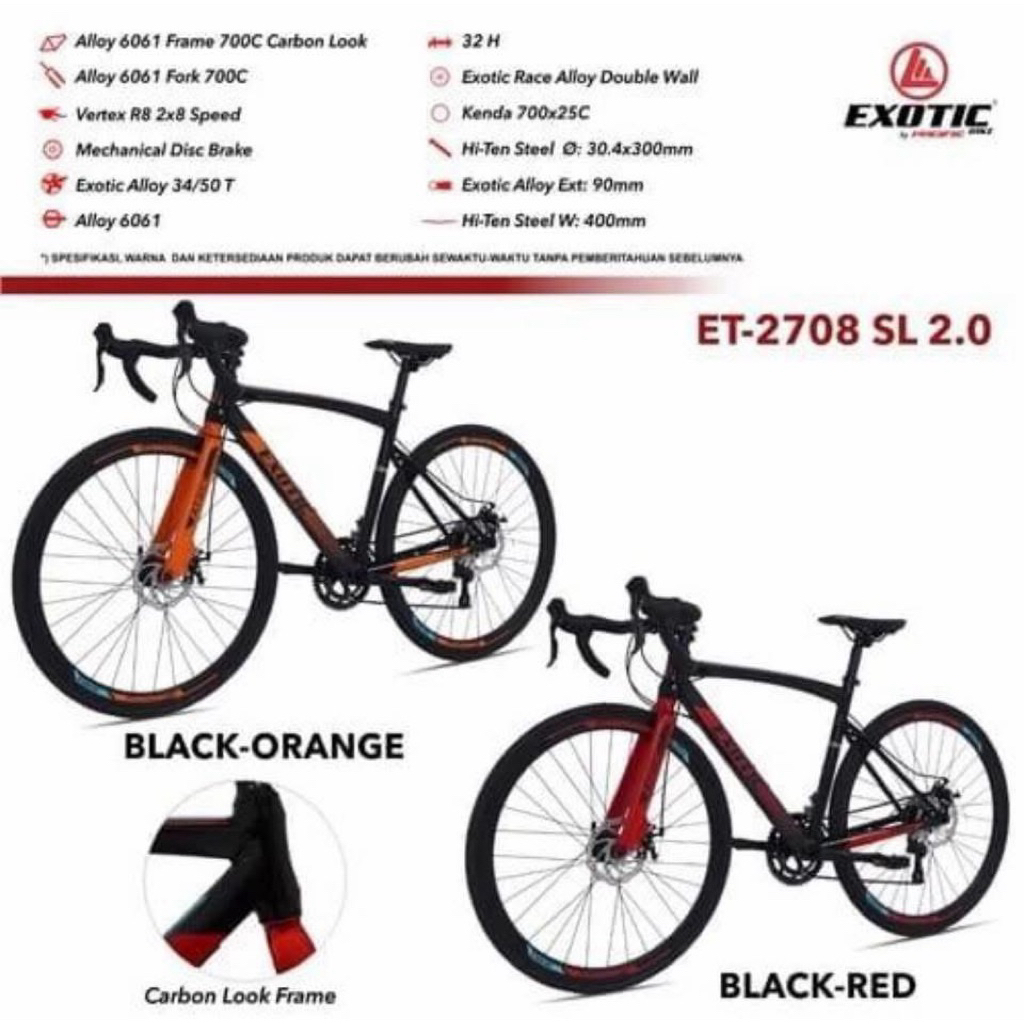 Road Bike Exotic ET-2708 SL 2.0 Alloy