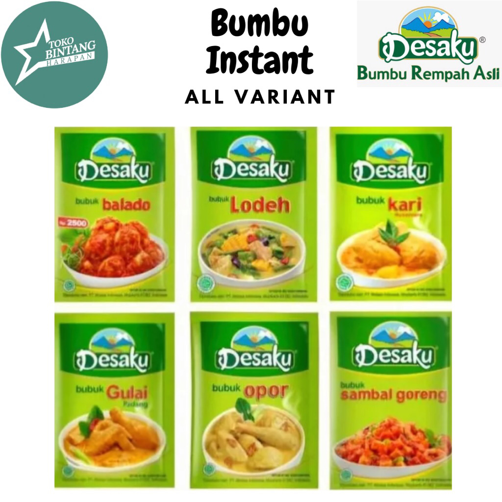 

Desaku Bumbu Instant sachet /Opor/Balado/sambel goreng/gulai