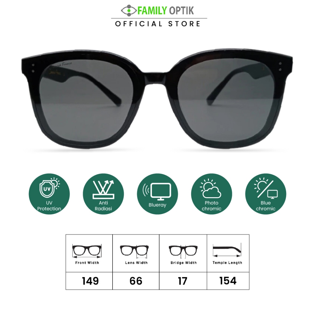 Kacamata Hitam Sunglasses - Joanna France (Libe) - Pria Wanita Unisex anti uv