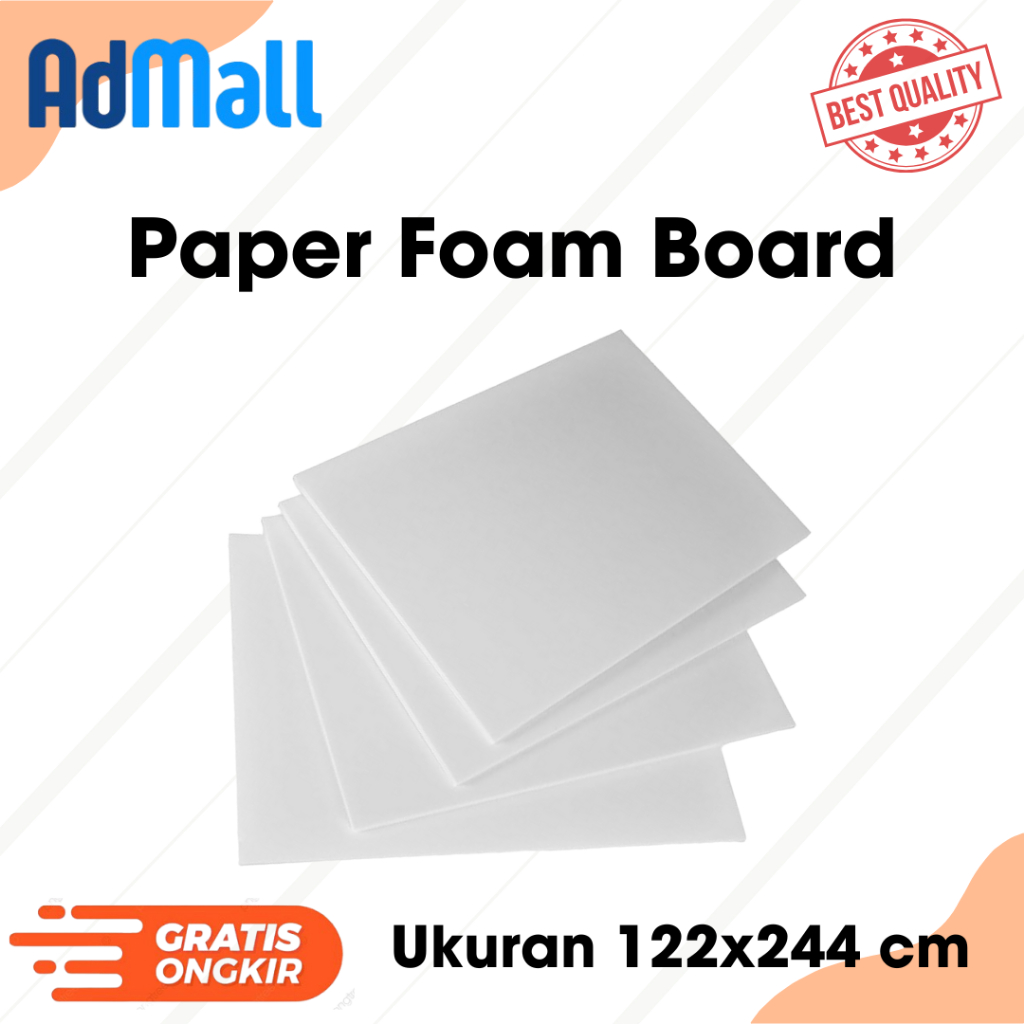 

Paper Foam Board Ukuran 122x244 cm / White Paper Board / Busa Kertas / Tripod Banner / Banner Poster