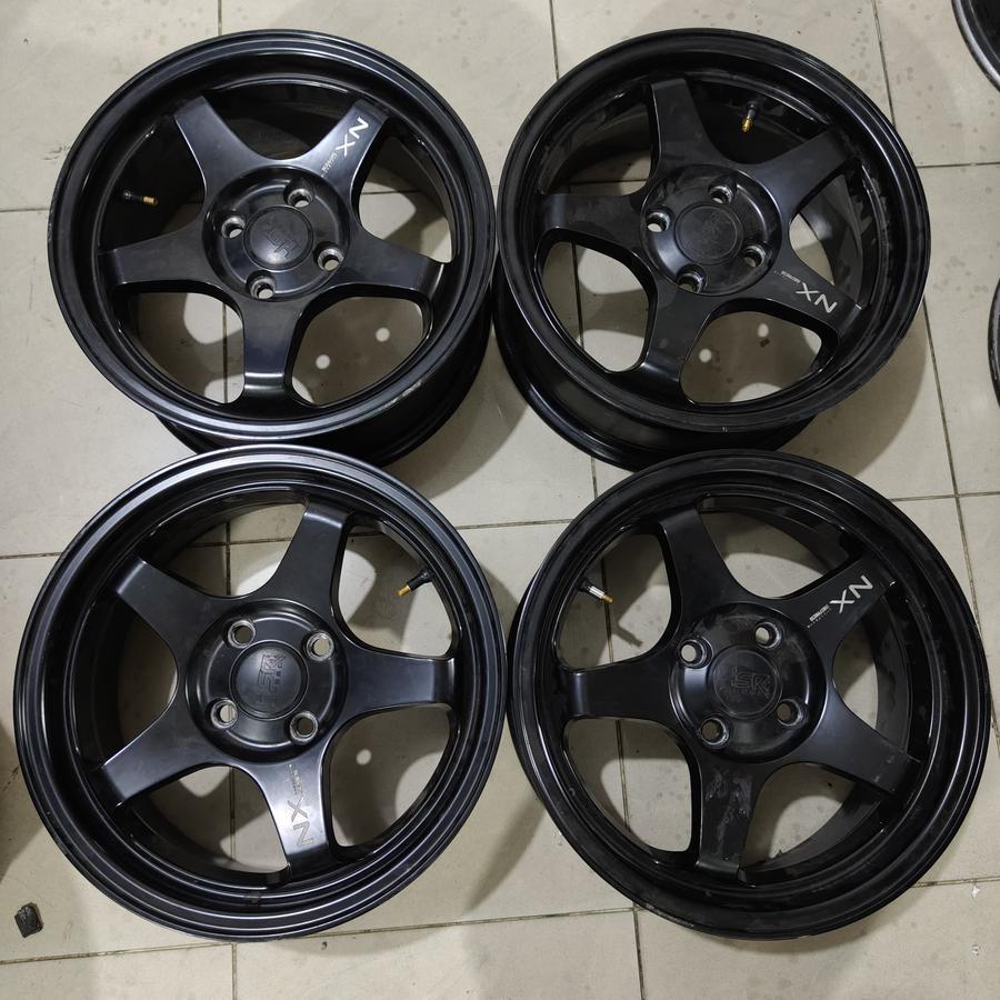 VELG MOBIL BEKAS HSR KAILOLO R15 PCD 4X100 UNTUK BRIO JAZZ YARIS FREED MOBILIO SWIFT SOLUNA