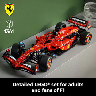 LEGO Technic 42207 Ferrari SF-24 F1 Car (1,361 Pieces) Mainan Susunan Balok (18 Tahun+)