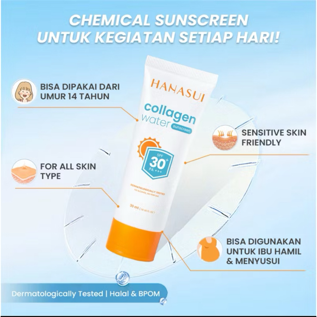 JnJ Beauty-Hanasui Collagen Water Sunscreen SPF 30 30 ml
