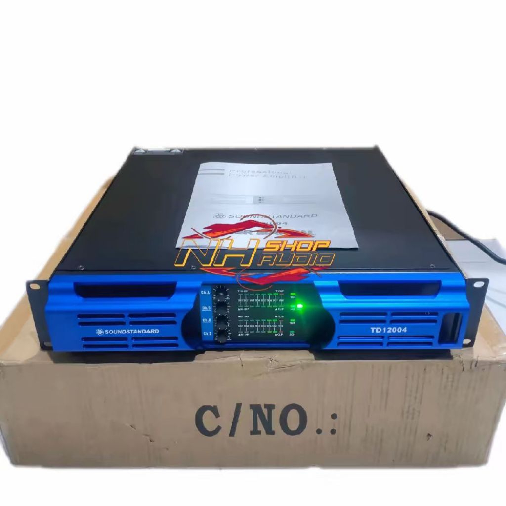 POWER SOUNDSTANDARD TD12004 4 X 1200 WATT 4channel TD-12004 class H kipas 4 Panel 2U Power 4 chanel 