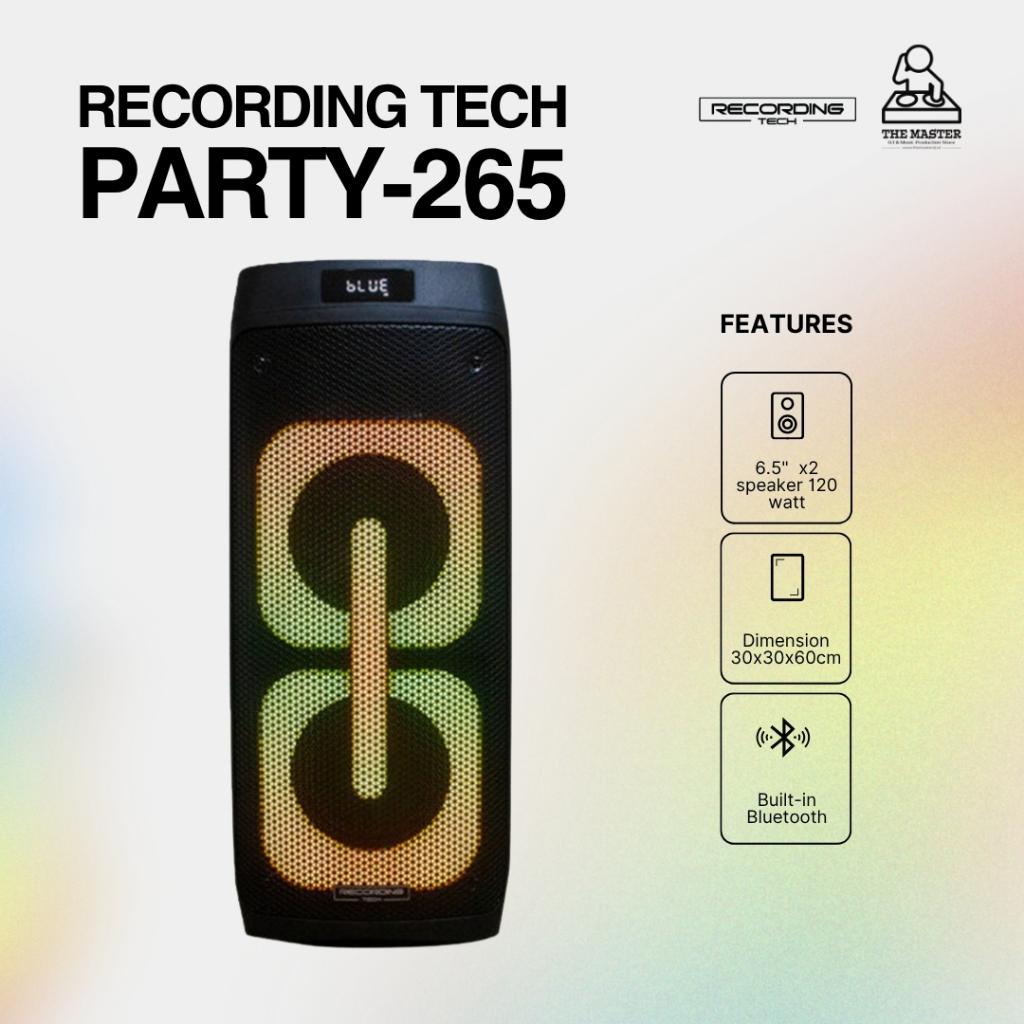 Recording Tech PARTY-265 PARTY265 Portable Speaker Karaoke