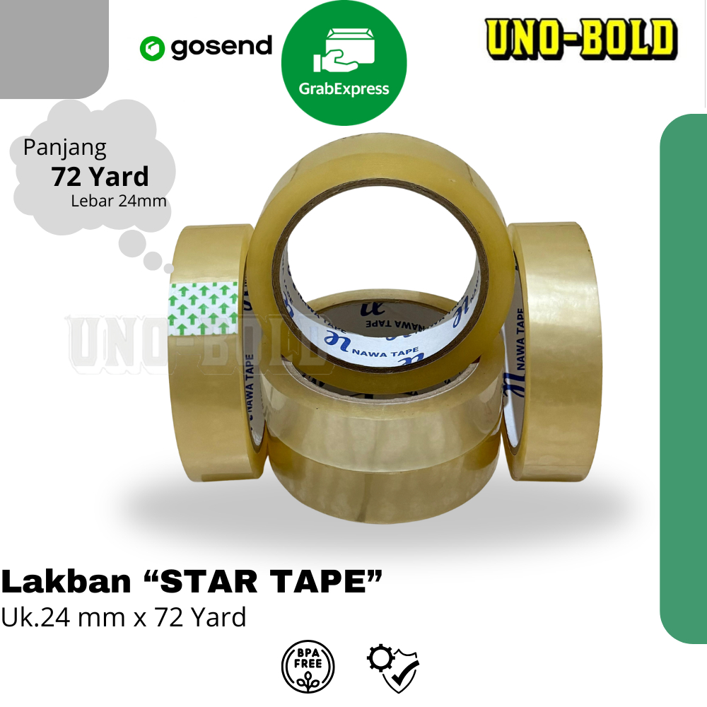 

LAKBAN NAWA TAPE 24MMX72YARD (6PCS) PALING MURAH BERKUALITAS
