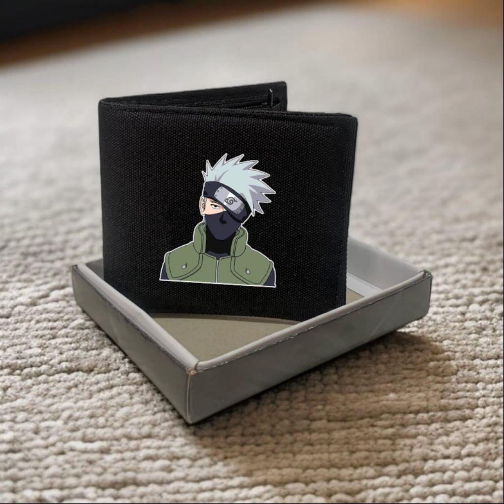 Bergaransi Dompet Kanvas Lipat Anak Laki-Laki Karakter Naruto Kakashi Hatake