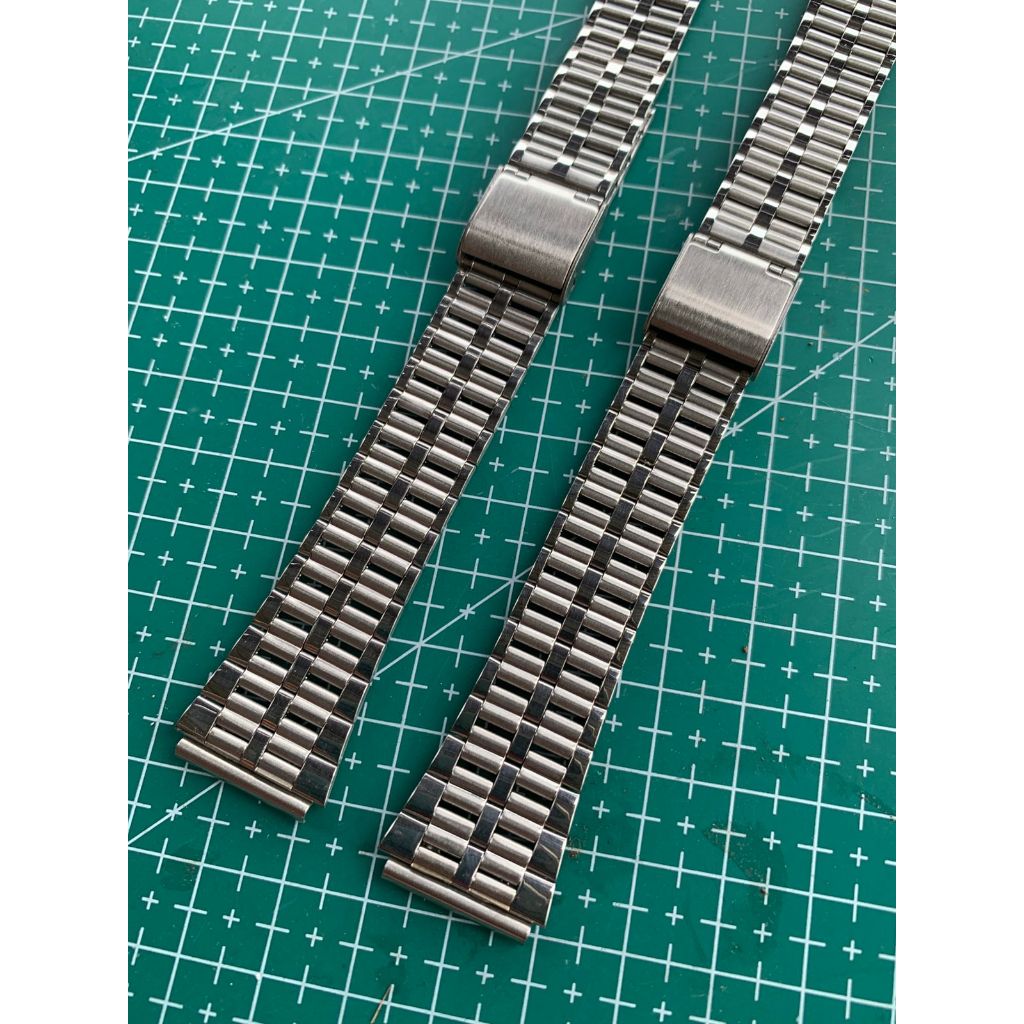 Strap tali jam tangan rante stenlistell silver classic 18mm casio strap jam clasic jadul