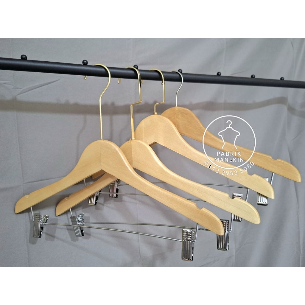 hanger kayu jepit/hanger baju jepit/hanger baju/hanger kayu/gantungan kayu jepit/hanger jepit/gantun