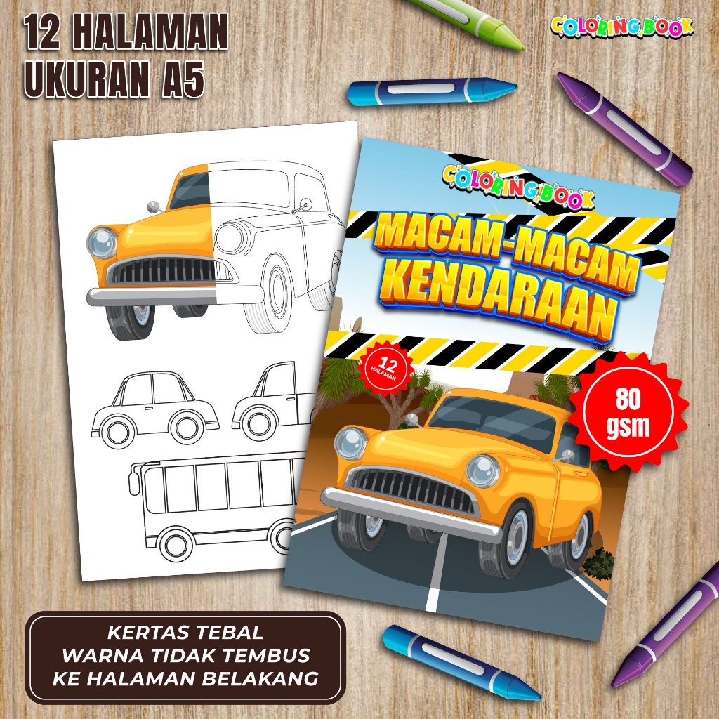 

BUKU MEWARNAI - TEBAL 80gsm, warna tidak tembus halaman belakang