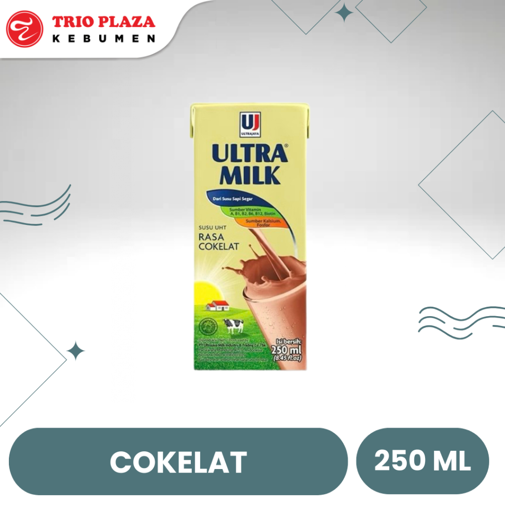 

ULTRA MILK SUSU UHT 250ML COKELAT / STROBERI / FULL CREAM / LOW FLAT PLAN / LOW FLAT CHOCOLATE