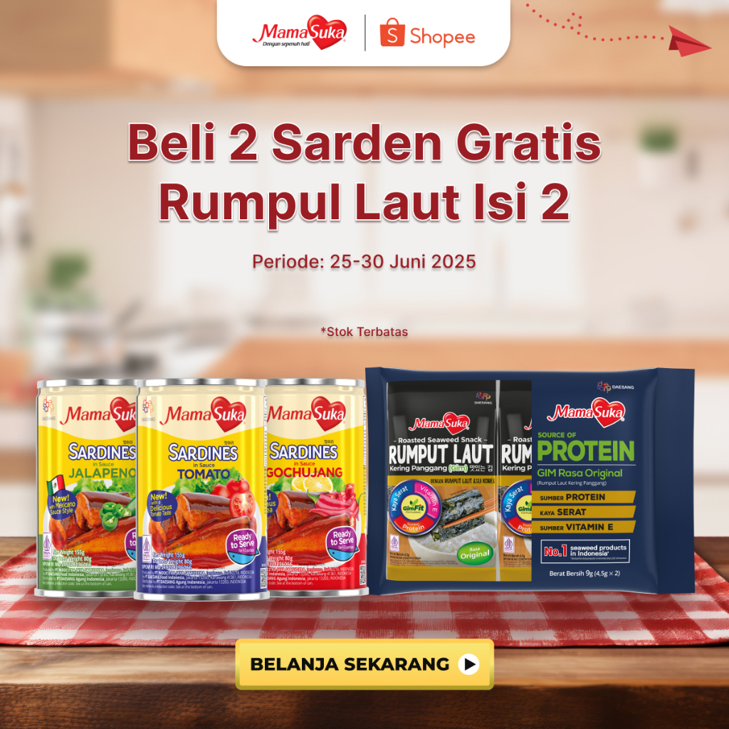 

(Paket Sarden C) Beli 2 Sarden Gratis Rumpul Laut Isi 2