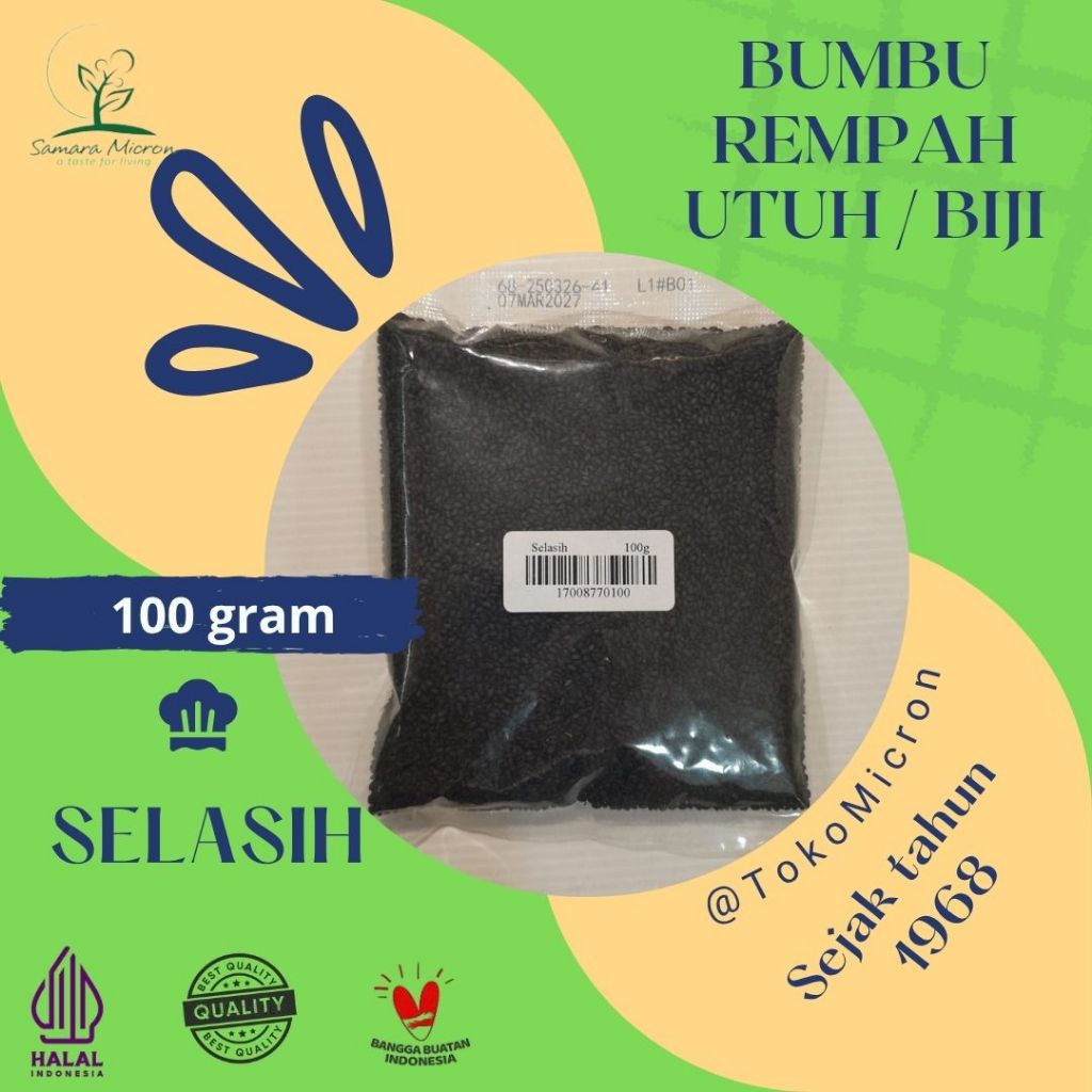 

Bumbu Rempah Samara Micron - Selasih Biji Besar - 100 gr