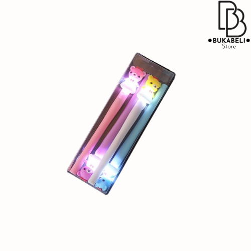 

BUKABELI Pena Bear LED Lucu LED Unicorn Pen Murah Produk Import / Alat Tulis Sekolah U09