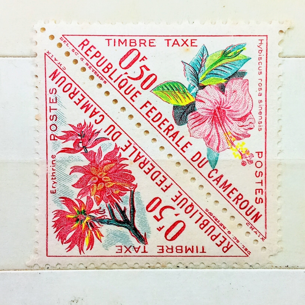

Prangko Koleksi Filateli Republik Federal Kamerun 1963 Erythrine and Hibiscus Rosasinensis