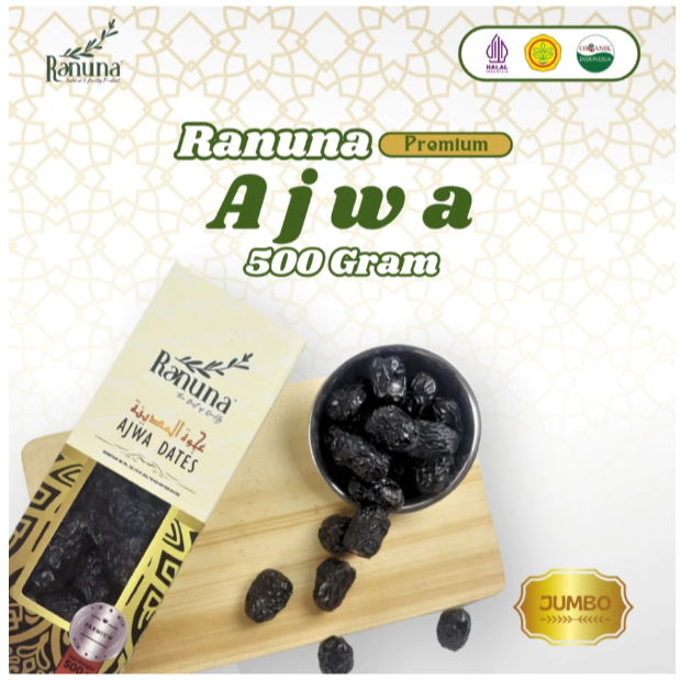 

Ranuna - Kurma Ajwa 500 Gram Premium Organic High Quality