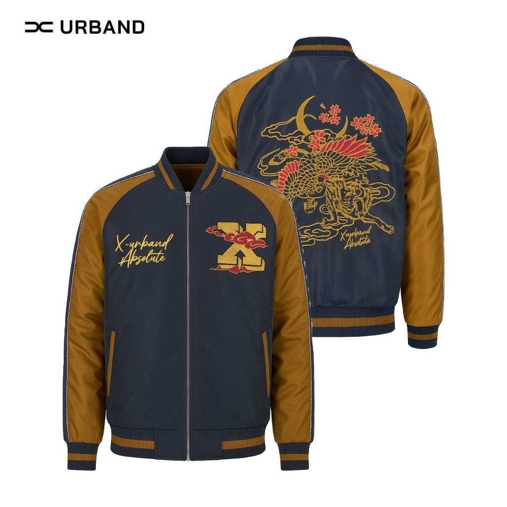 Jaket Sukajan Phoenix Deragon Full Bordir Casual Pria Wanita A591