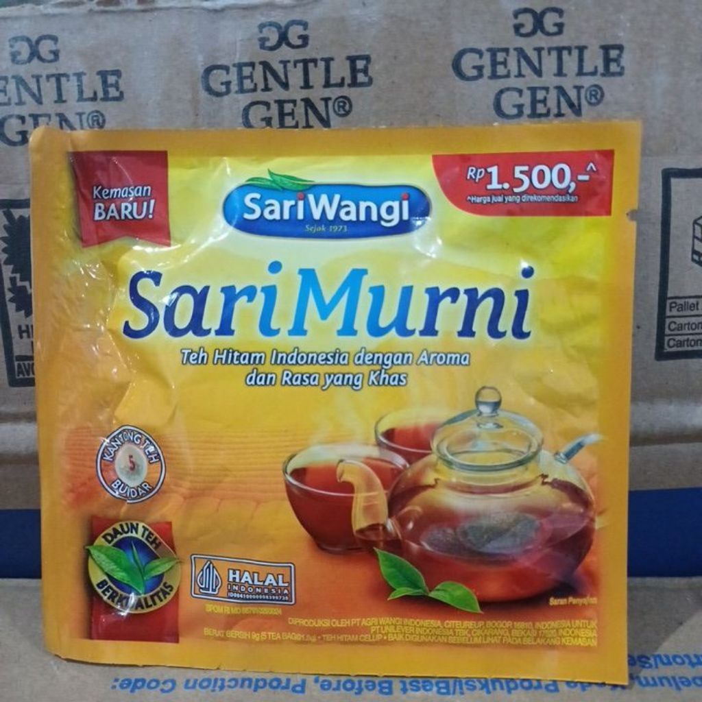 

teh sari wangi sari murni sachet 1500