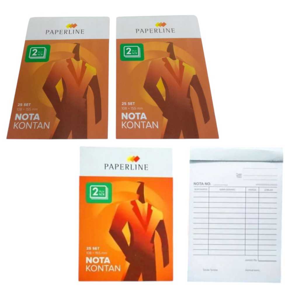 

BUKU NOTA KONTAN PAPERLINE UKURAN KECIL 2 PLY ISI 25 SET NK K2 NCR MURAH