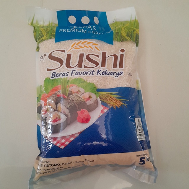 

Beras Premium Cap Sushi kemasan biru