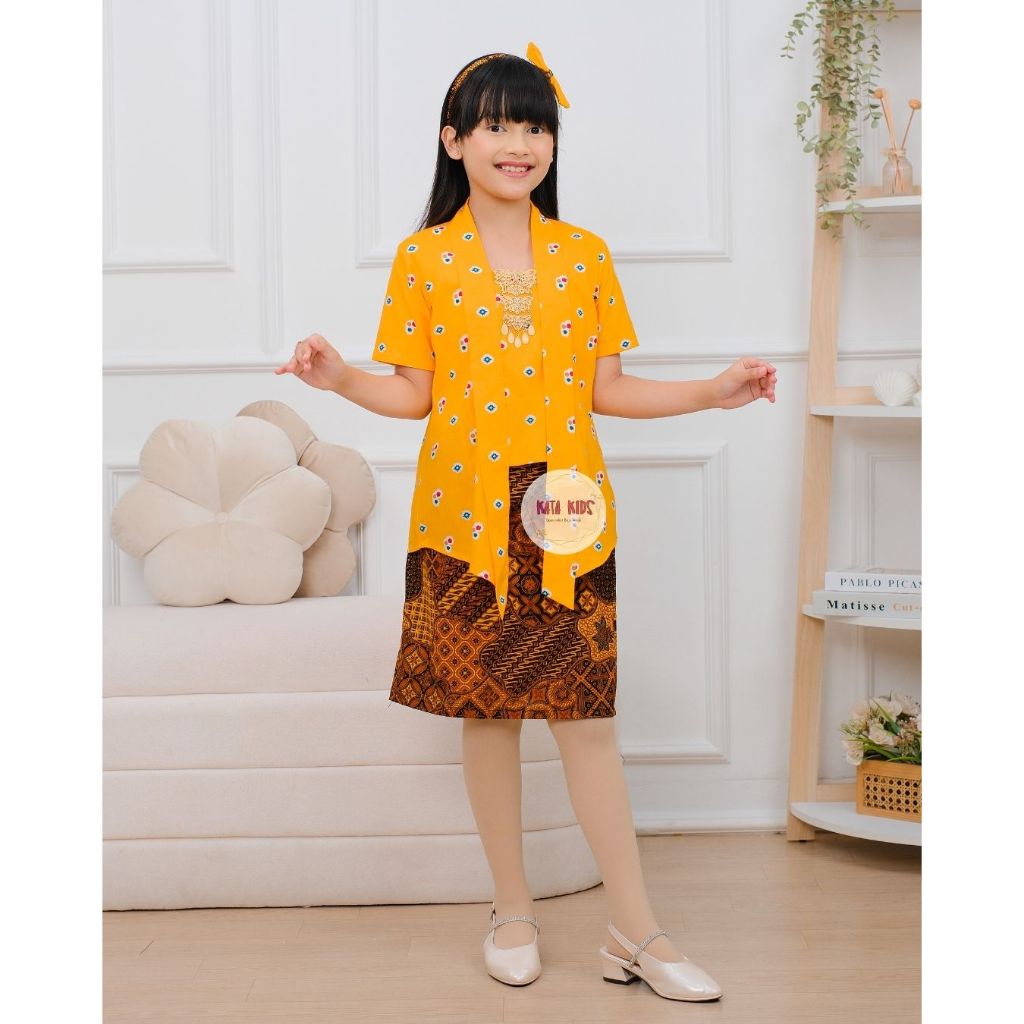 Kebaya Anak Kutubaru Jumputan Pendek