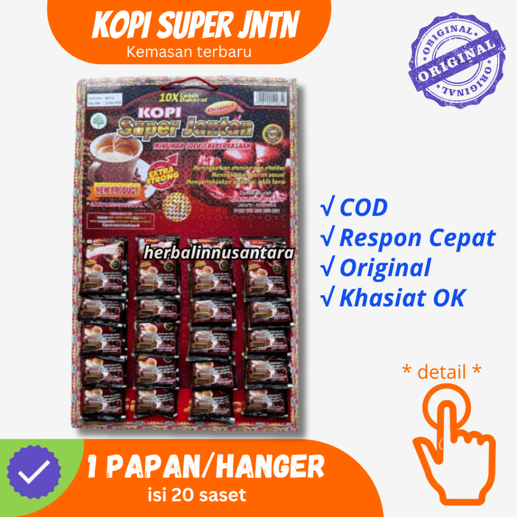 

KOPI SUPER JANTAN HITAM ISI 20 SASET