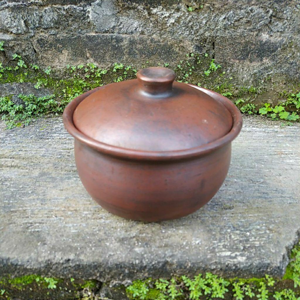 Mangkok bubur gerabah tanah liat