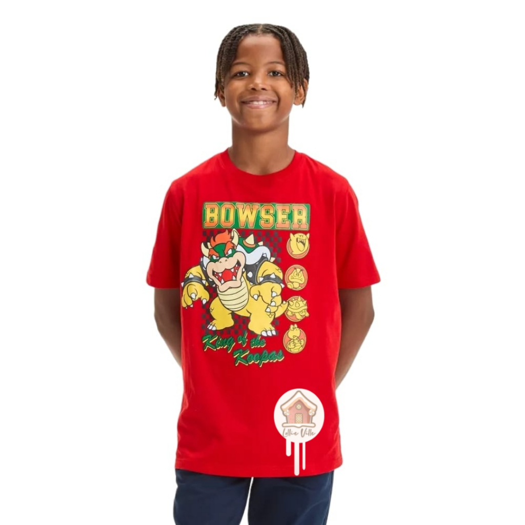 Super Mario Bowser T Shirt - Red Size M