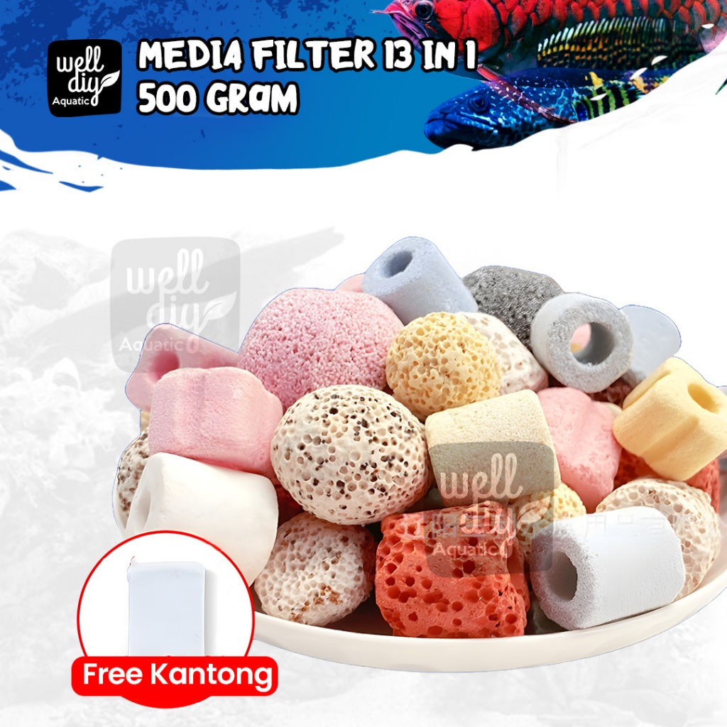Media Filter Aquarium 13 in 1 Rumah Bakteri Akuarium Aquascape