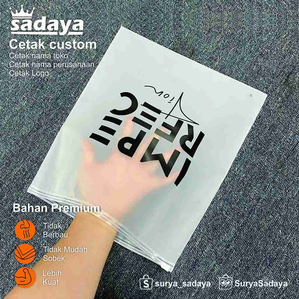 

Plastik Zipper Custom 30x40 Sablon Plastik Ziplock Cetak Plastik Klip Sablon Plastik Zipper Doff