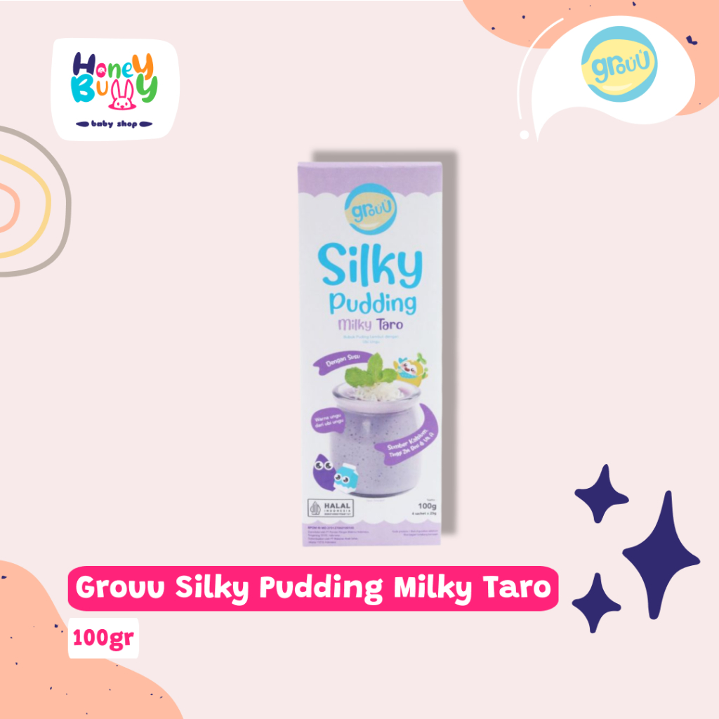 

GROUU SILKY PUDDING MILKY TARO BUBUK PUDING UBI UNGU - 100GR