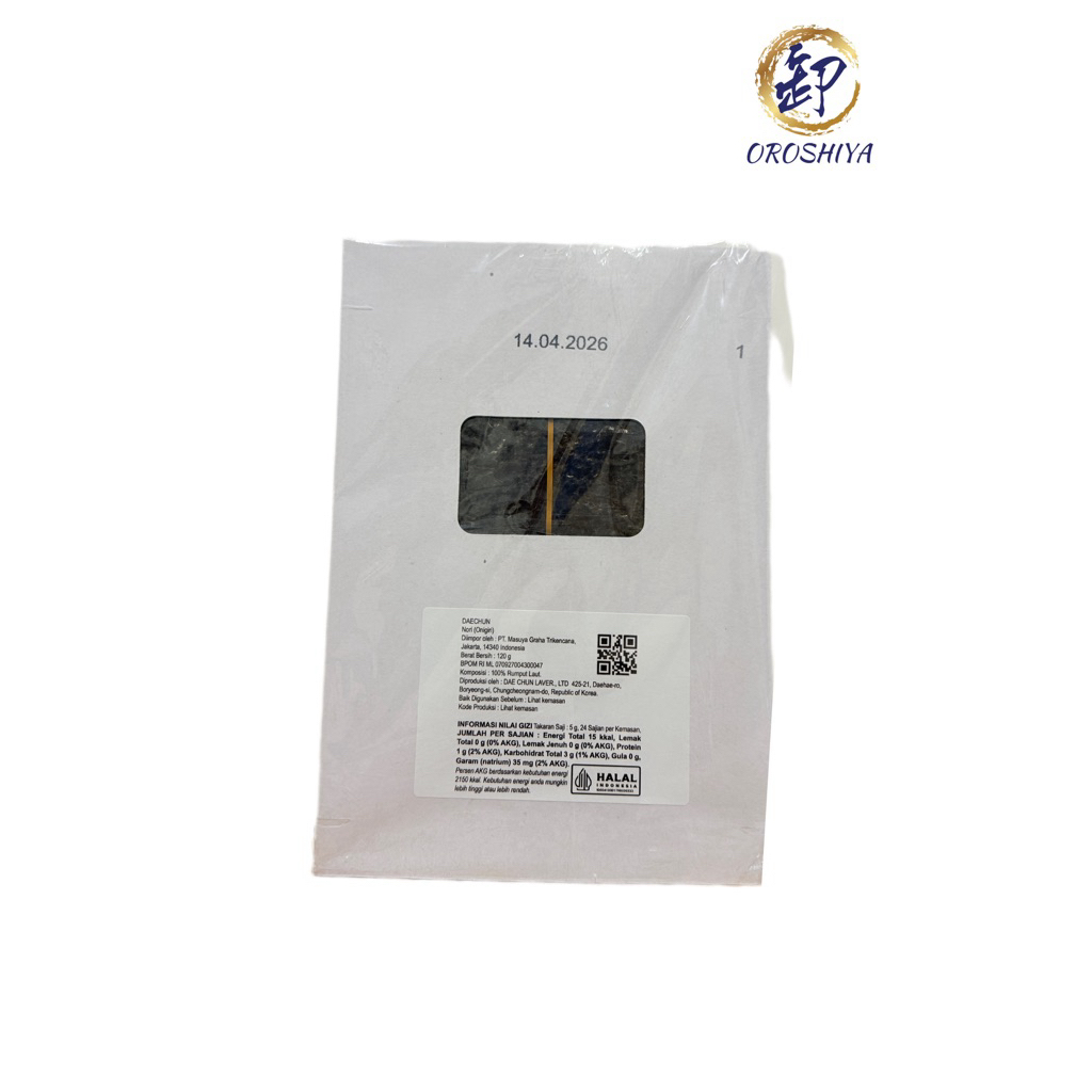 

Daechun Onigiri Sheet 100s 120gr