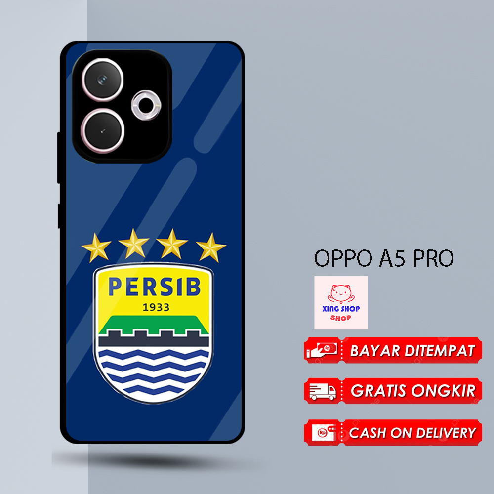 [HC15] CASE GLOSSY HD Kilau NEW | OPPO A5 PRO | Casing Hp Glossy | CASE KEKINIAN LUCU Motif PERSIB B