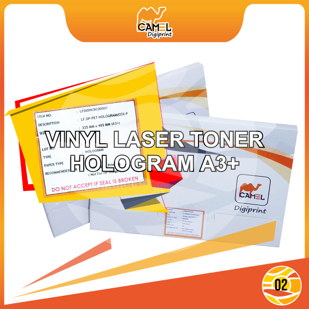 

Camel Sticker Vinyl Hologram Pelangi Rainbow Laser Holographic A3+ Stiker Digiprint Laser Toner Label Kemasan Anti Air Tidak mudah Sobek Pack