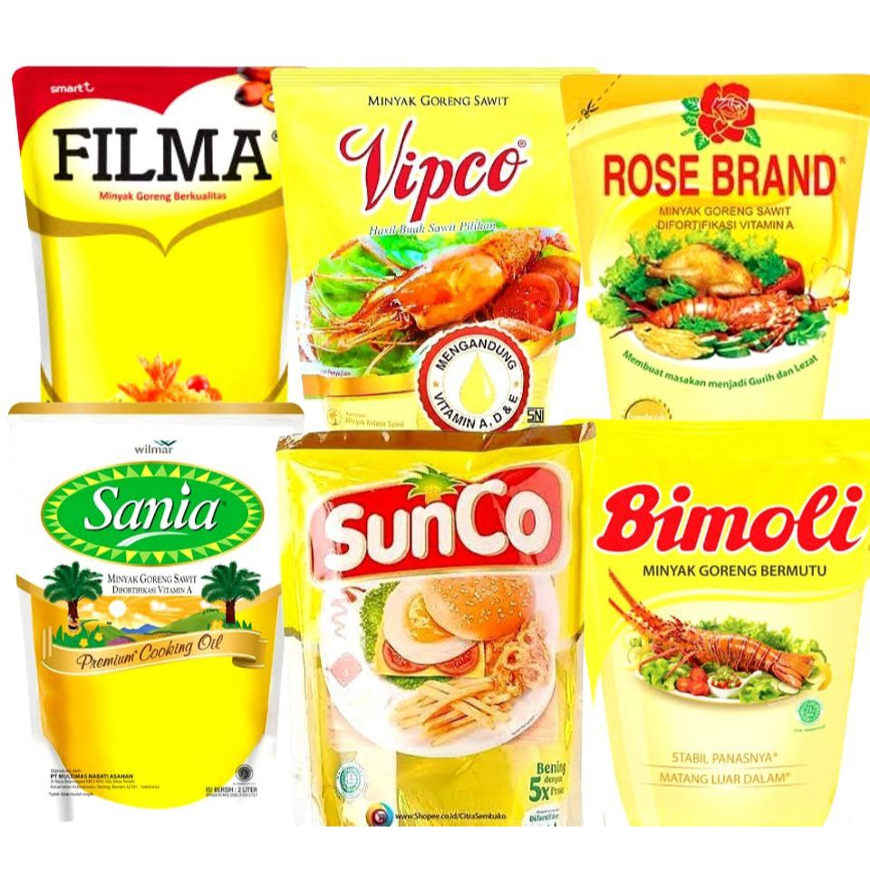 

MINYAK GORENG ROSE BRAND & SANIA & BIMOLI & FILMA & SUNCO 2L