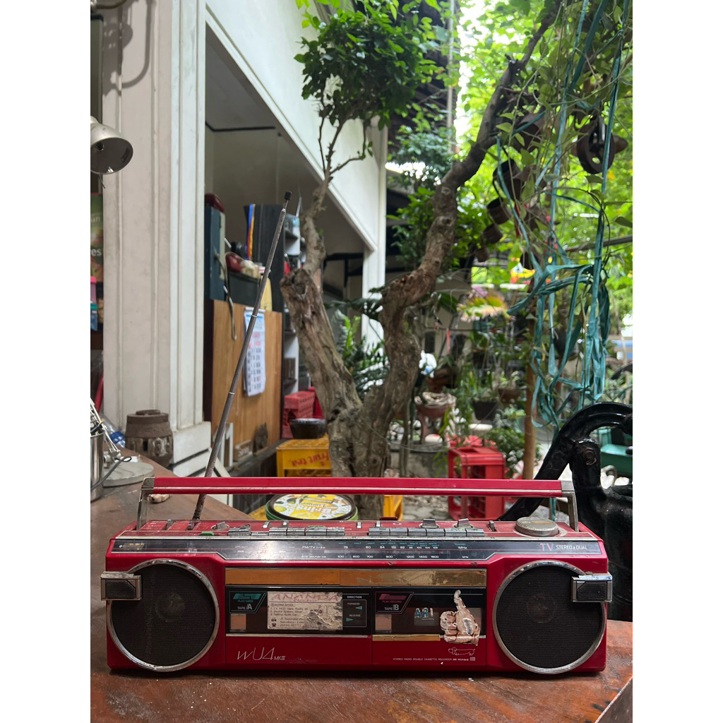 Radio - Tape / Cassette Recorder Mini Compo TV Stereo & Dual, Sanyo MR-WU4MKIII(R)