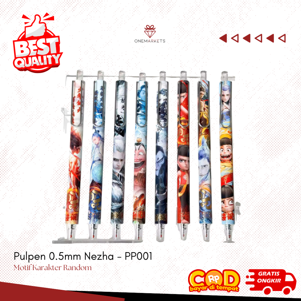 

Blind Box Pulpen / Pen Karakter Nezha Lucu / Hadiah Ulangtahun Anak Unik / Perlengkapan Alat Tulis Sekolah - PP001
