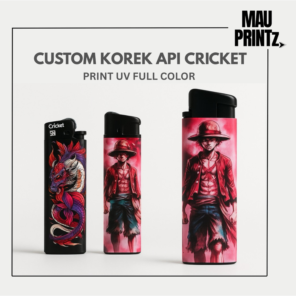 Korek Api CUSTOM | Print UV | Korek Api Cricket | 1 SISI