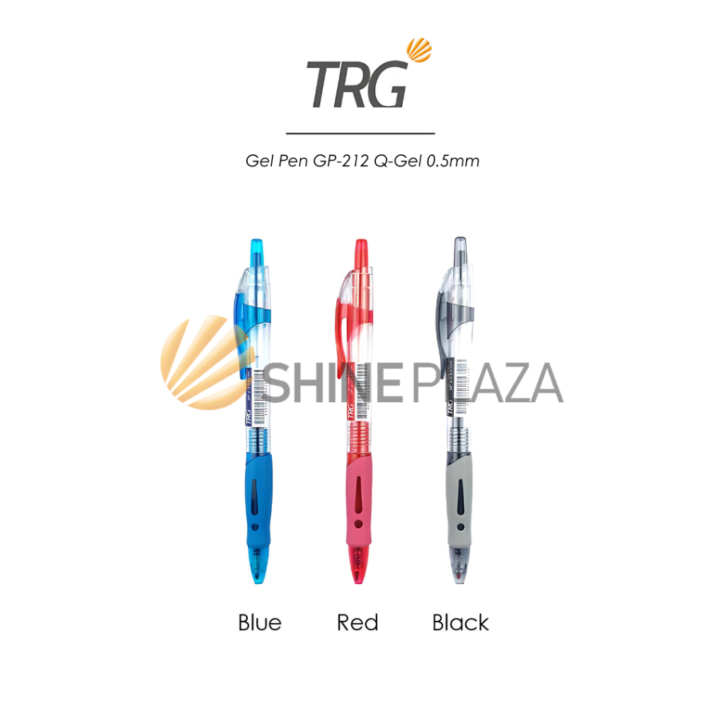 

TRG Q Gel Pen GP-212 0.5mm - Pulpen Bolpen Pena Gel Hitam Biru Merah 0,5 mm TRG