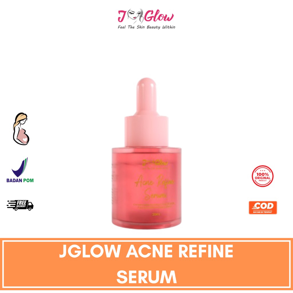 Jglow Acne Refine Serum - Ampuh Atasi Jerawat, kulit berminyak dan Komedo BPOM Halal 20ml