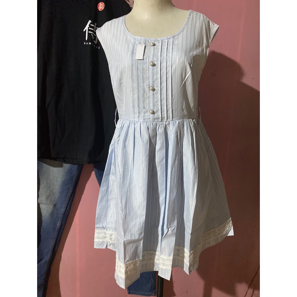 PRELOVED MINI DRESS BABY BLUE / DRESS PESTA