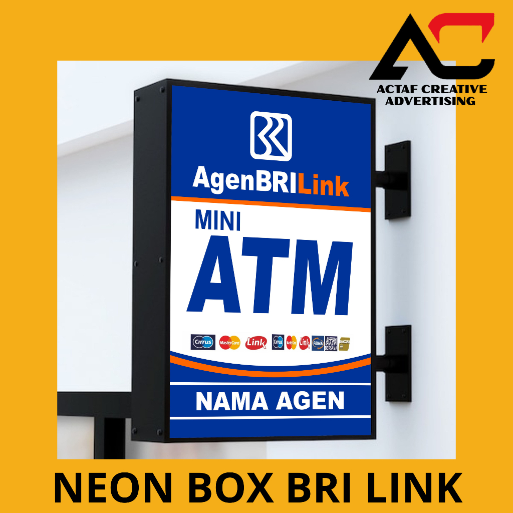 NEON BOX MINI ATM / AGEN BriLink / CUSTOM / MURAH