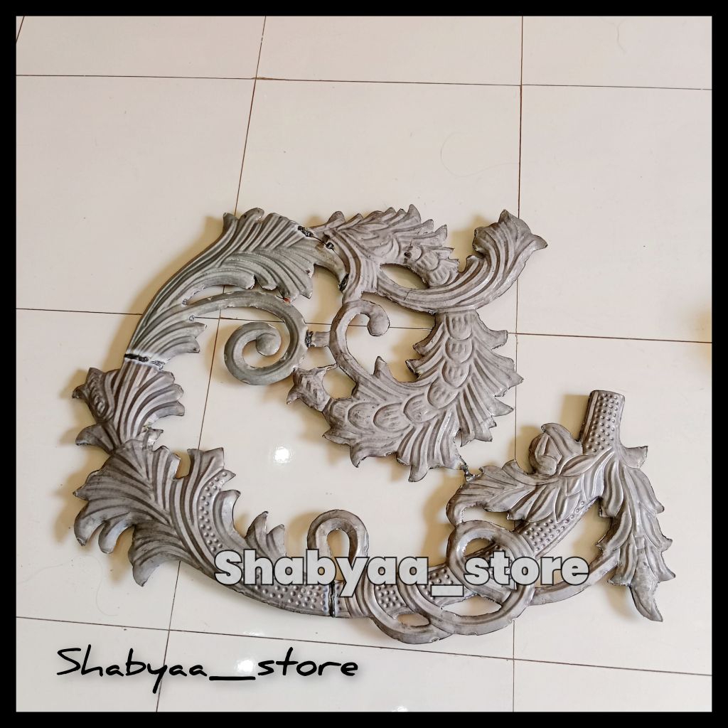 Ornamen Aksesoris Pagar Besi Klasik Ukuran 80x90cm Hiasan Pagar Besi Mewah