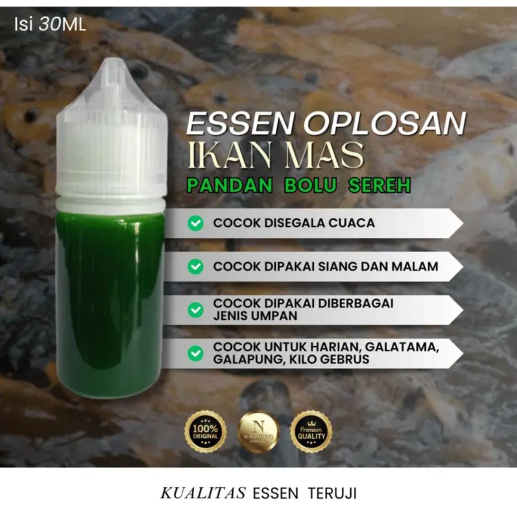 Essen oplosan ikan mas aroma pandan bolu sereh kualitas teruji
