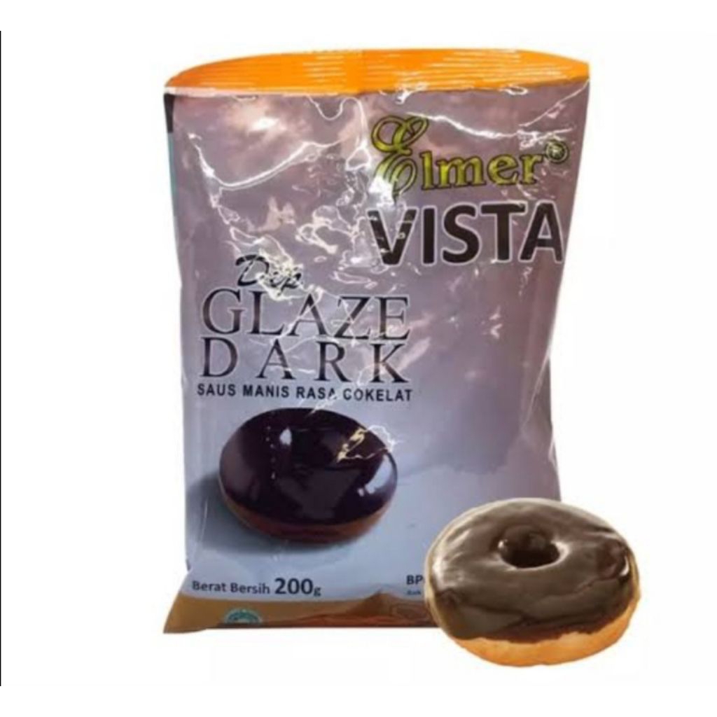 

Elmer Glaze Coklat Dark Topping Donat / Kue 200gr Bogor
