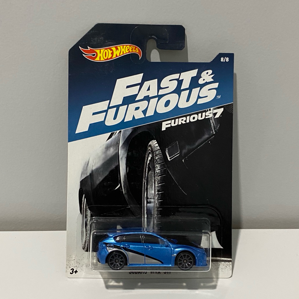 Hotwheels Subaru WRX STI Biru Fast & Furious FF Old Card