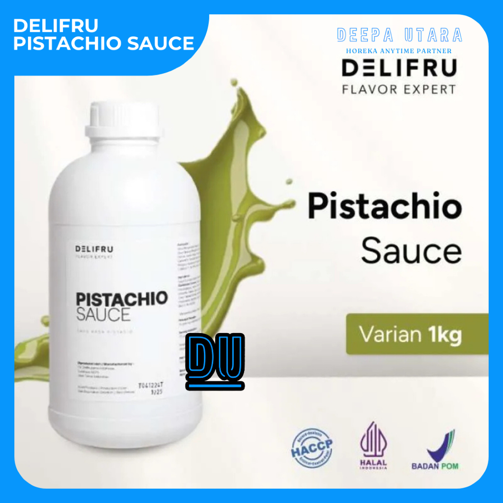 

Sauce Pistachio Delifru 1 Kg - Topping Saus Rasa Kacang Pistachio